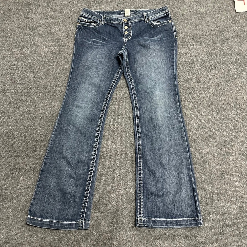 Maurices Jeans Womens Size 13/14 Regular Dark Wash Bootcut Button Fly Stretch